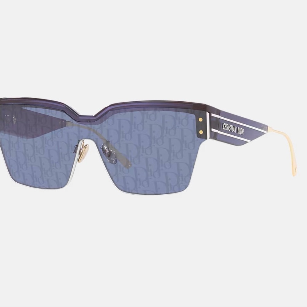 Dior Blue Logo Shield Sunglasses